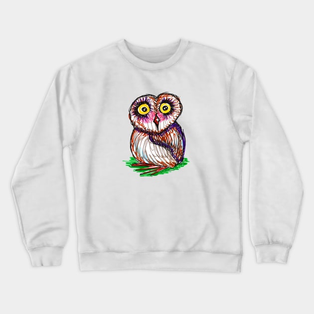 owl Crewneck Sweatshirt by Marisa-ArtShop
